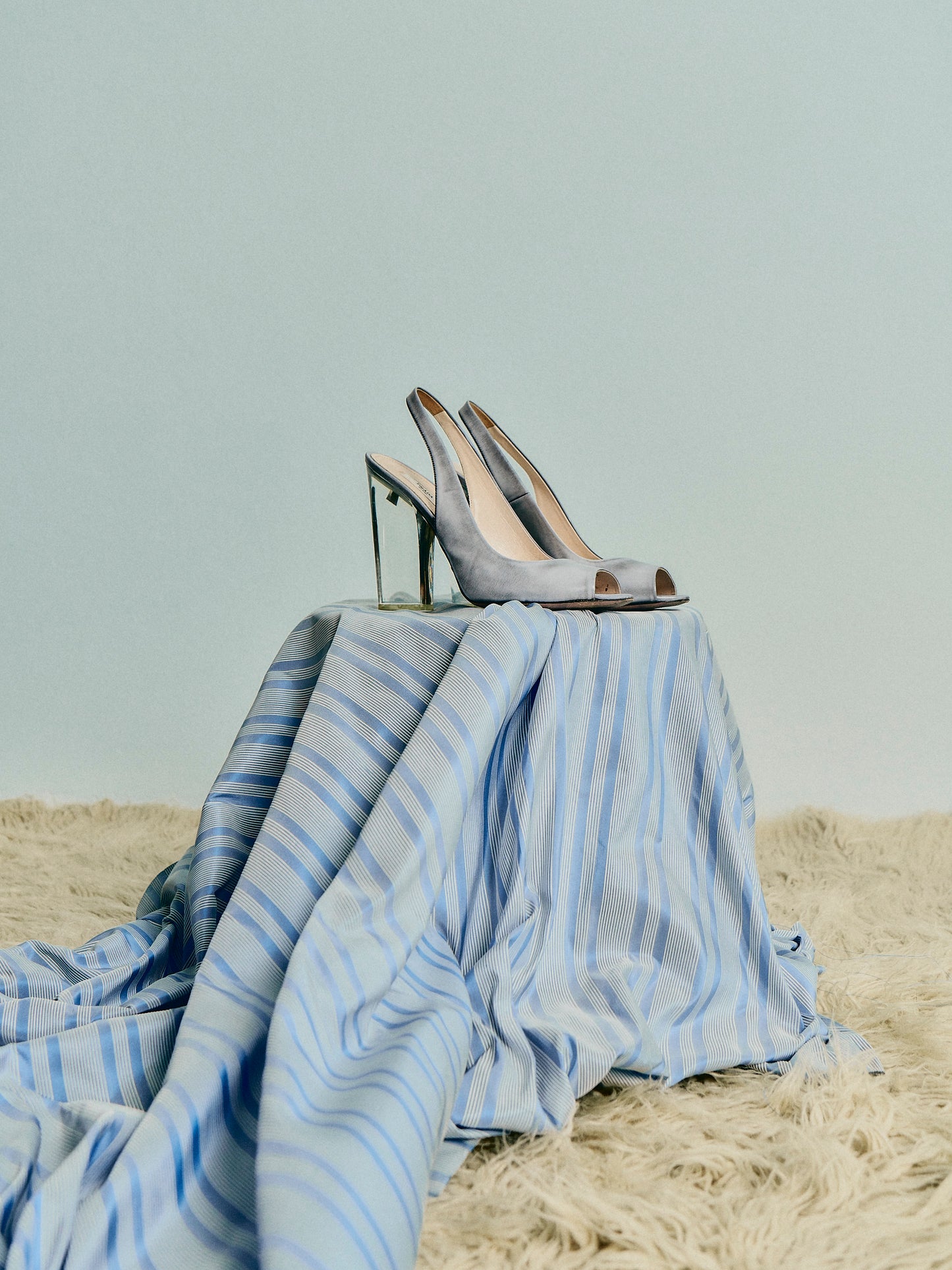 Sandali sling back Prada ss2010 plexiglass pelle spazzolata