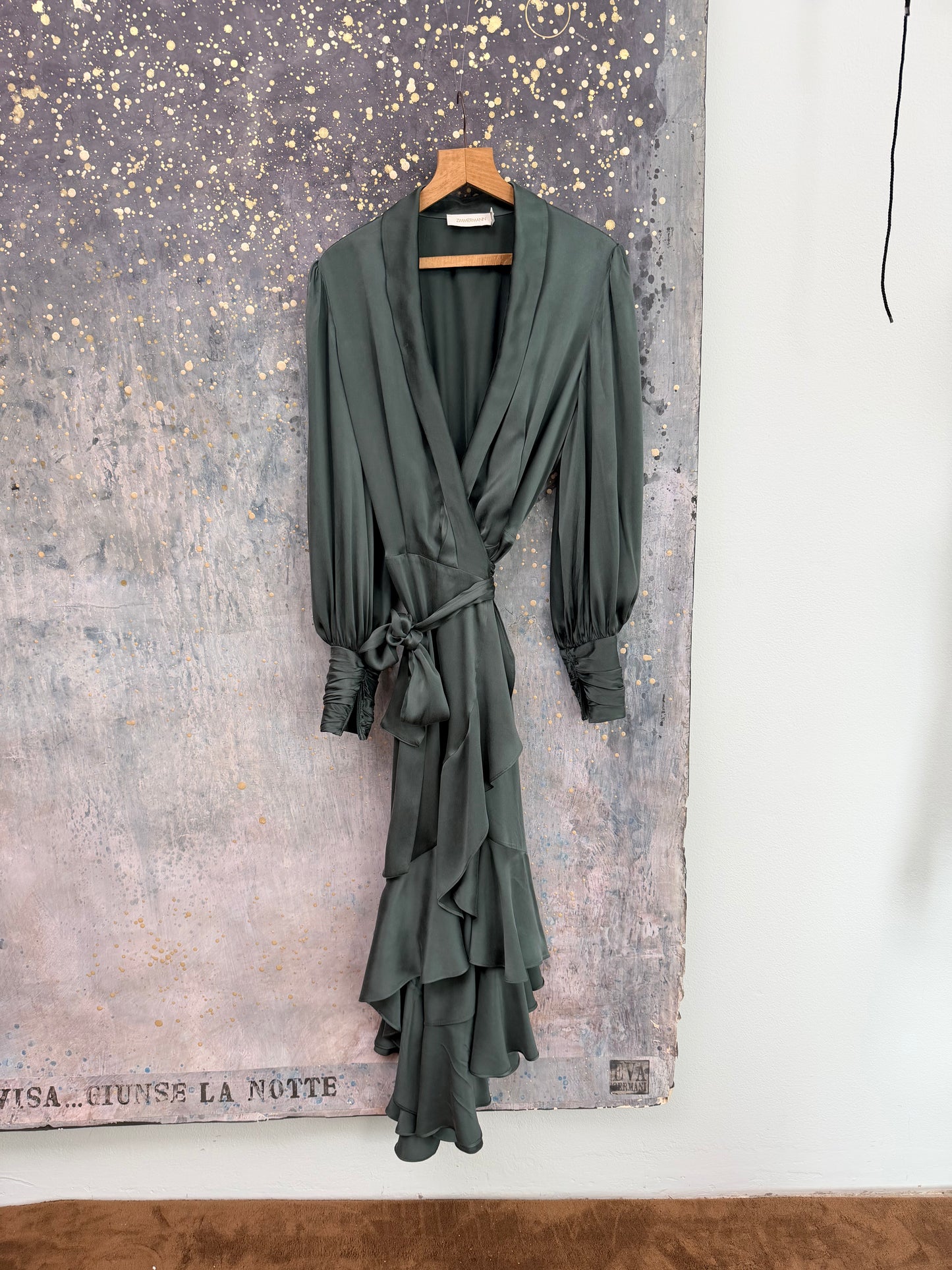 Abito Zimmermann silk wrap mini dress