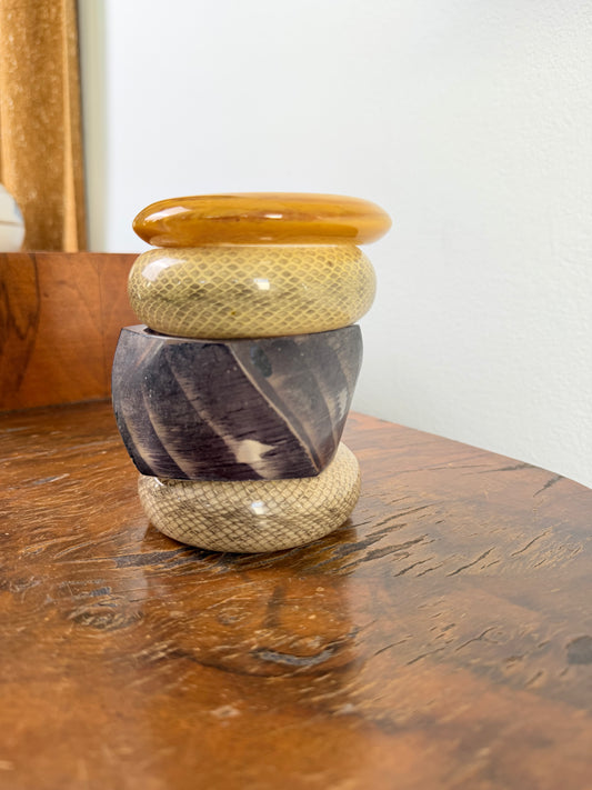 Bracciale Bangle rigido effetto délavé