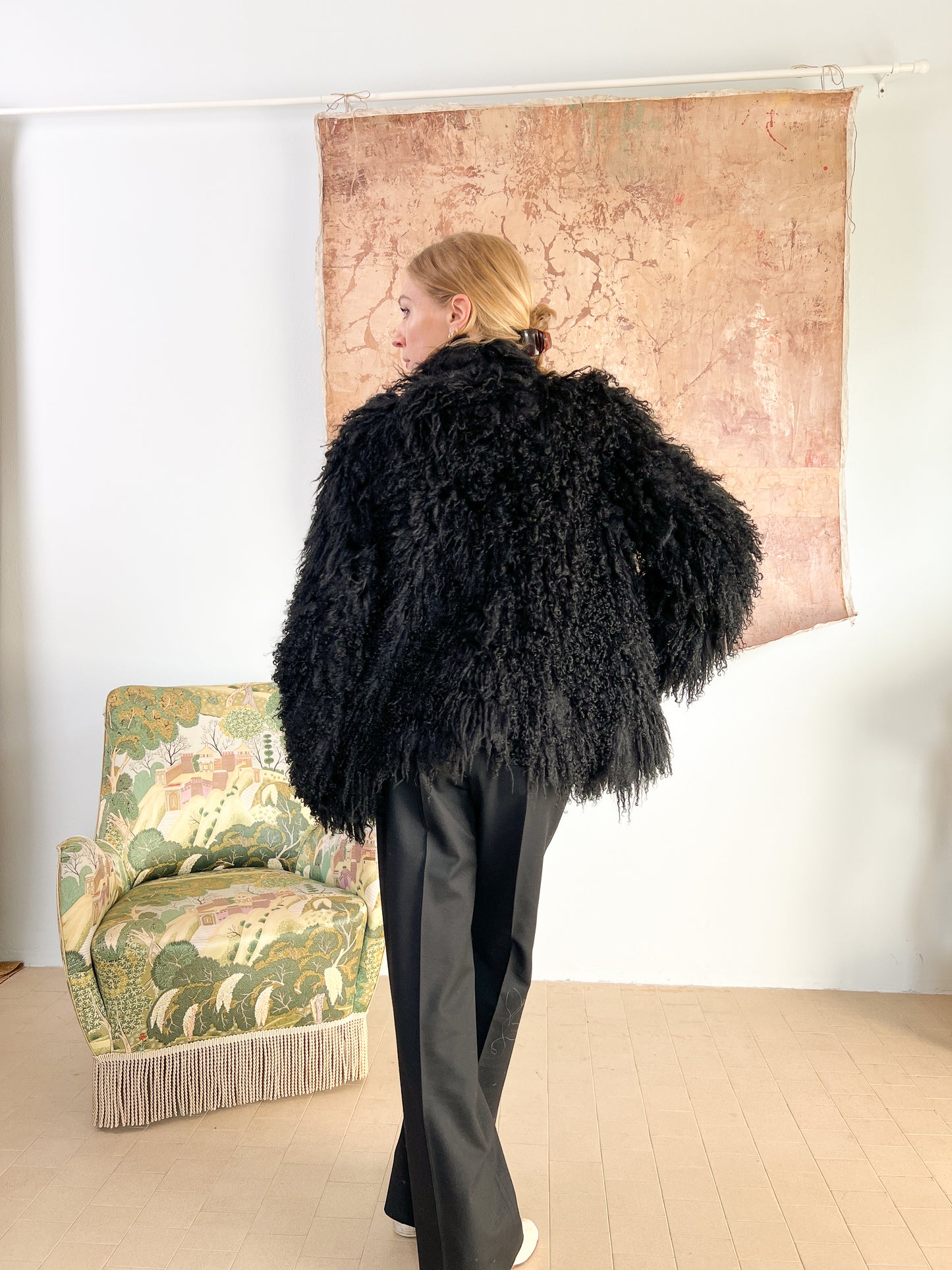 Mongolia corto shearling sfoderato