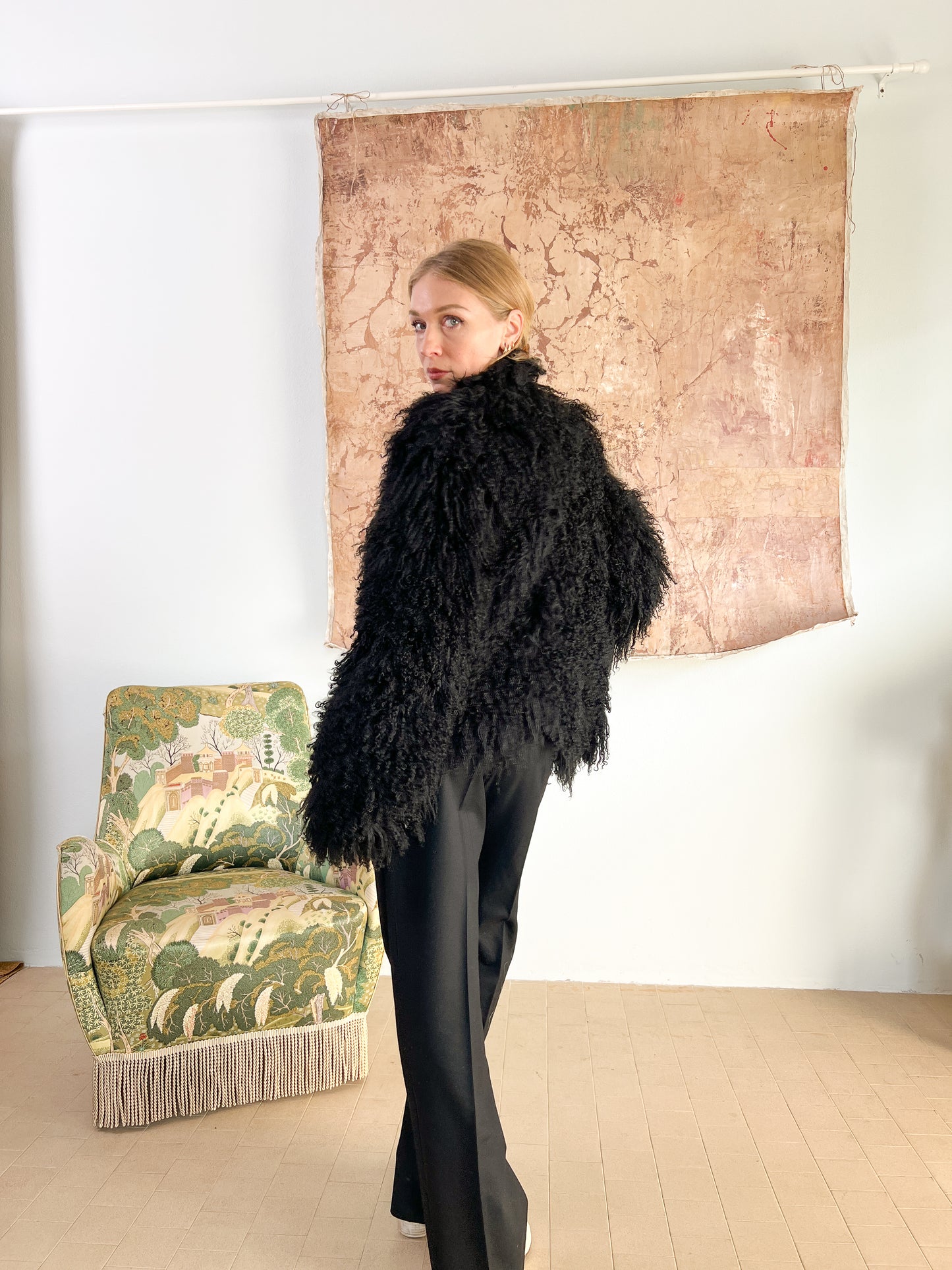 Mongolia corto shearling sfoderato