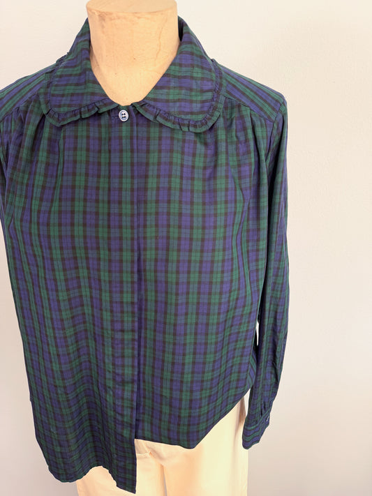 Camicia in pura seta con collo bambola
