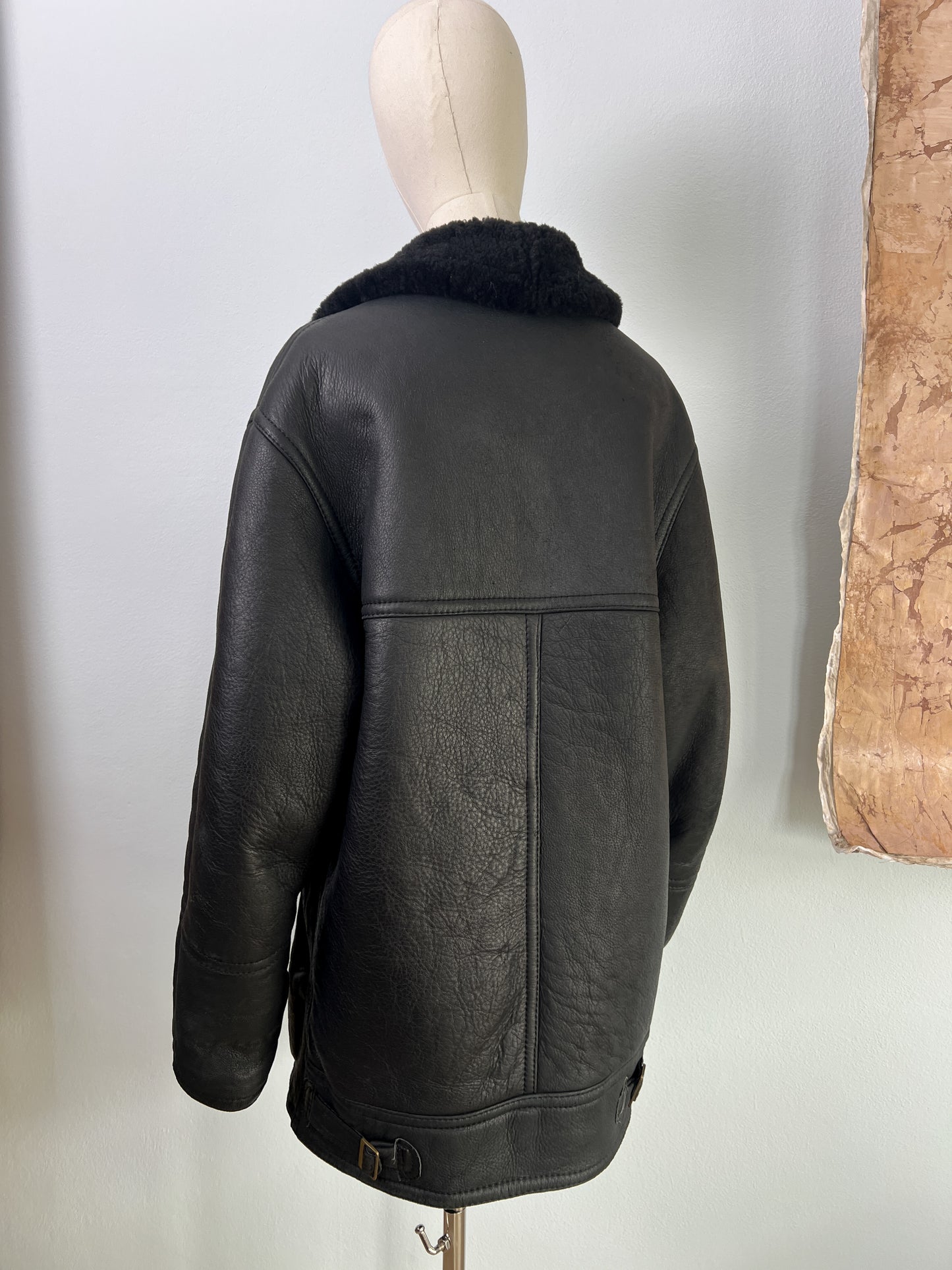 Montone nero shearling anni 80