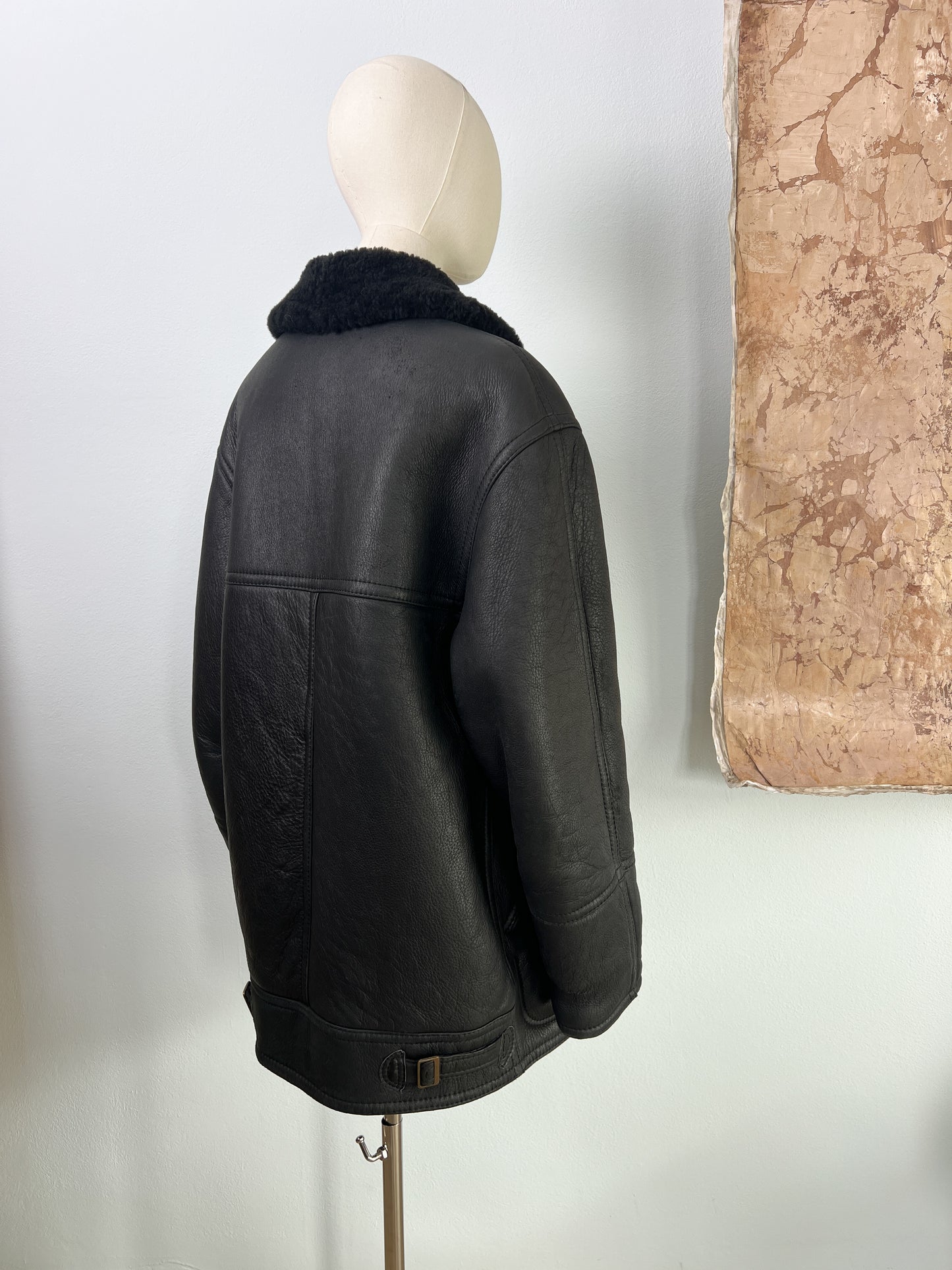 Montone nero shearling anni 80