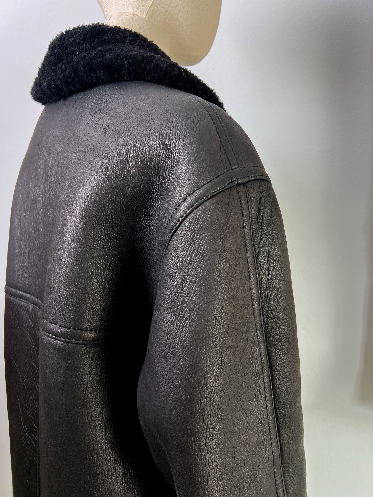 Montone nero shearling anni 80