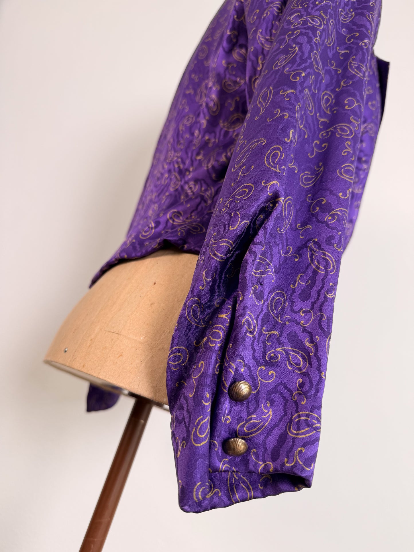 Blusa sartoriale anni 80 in pura seta