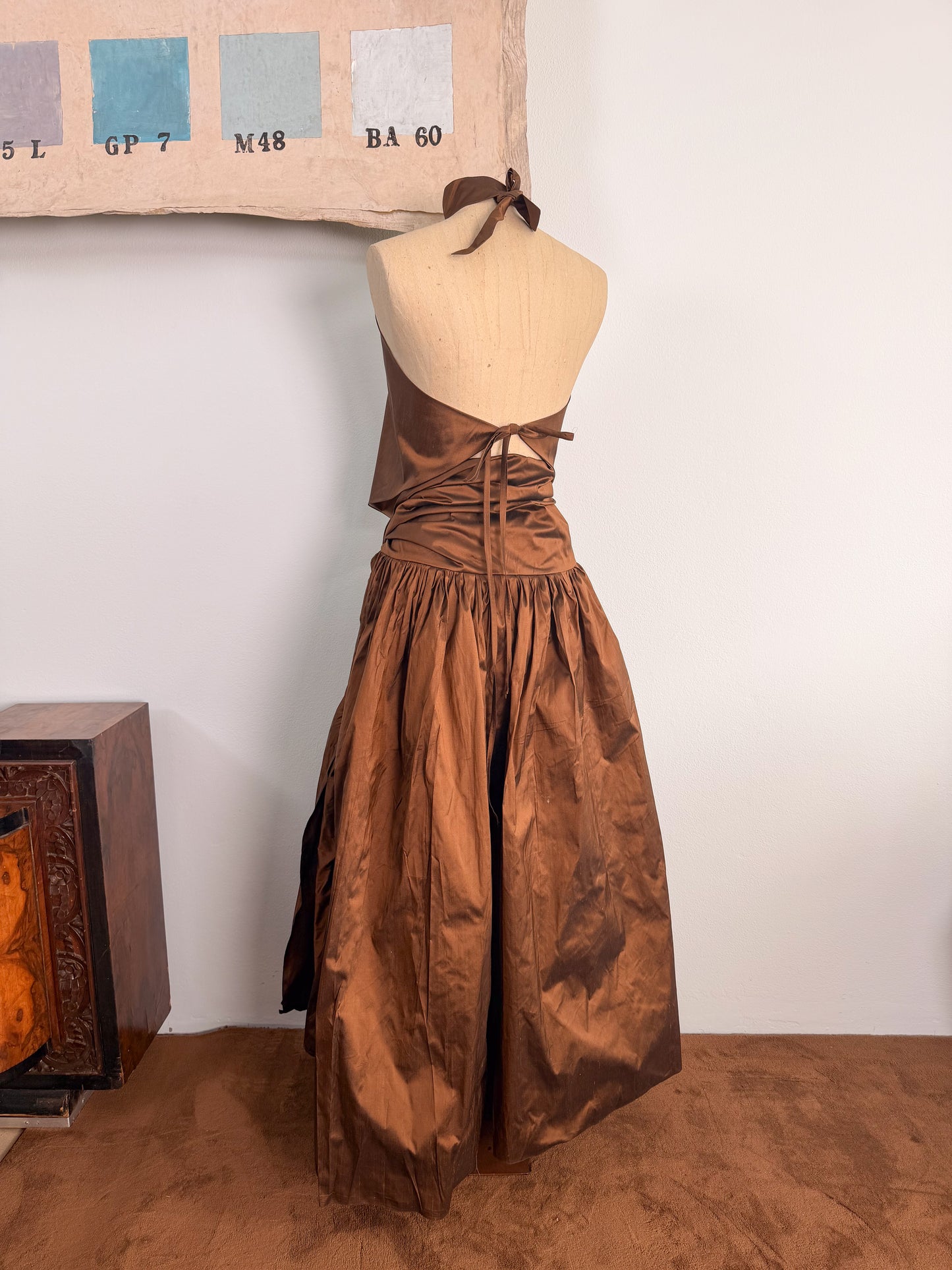 Set realizzato da Montanaro Vintage in pura seta
