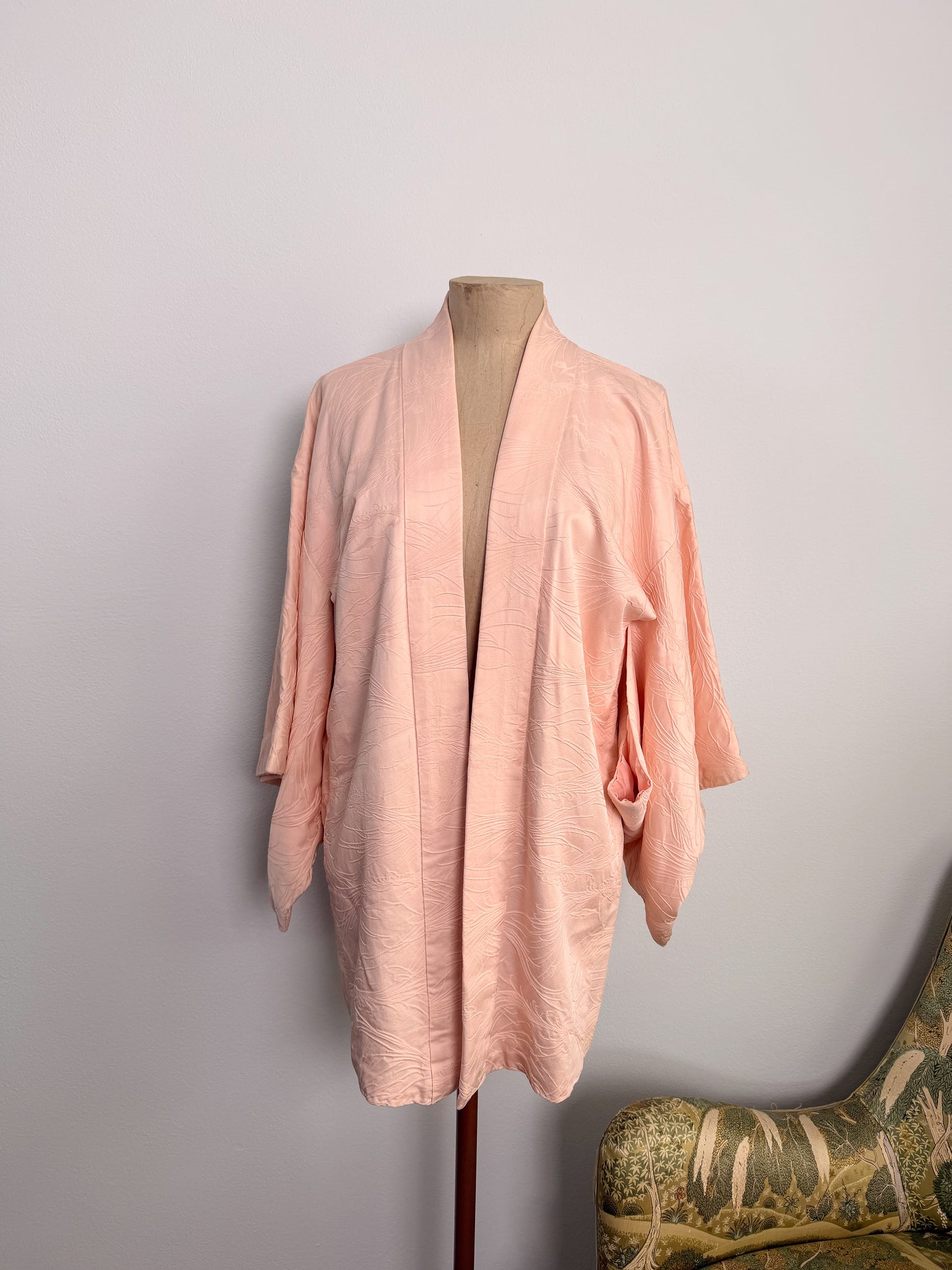 Haori giapponese anni 70 in seta rosa
