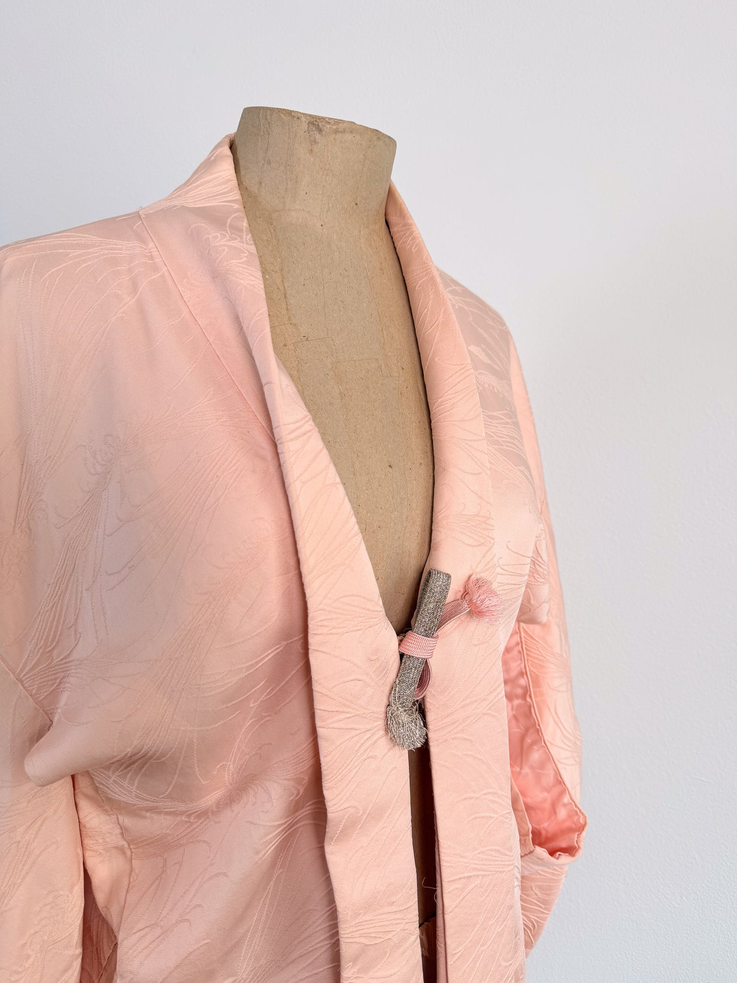 Haori giapponese anni 70 in seta rosa