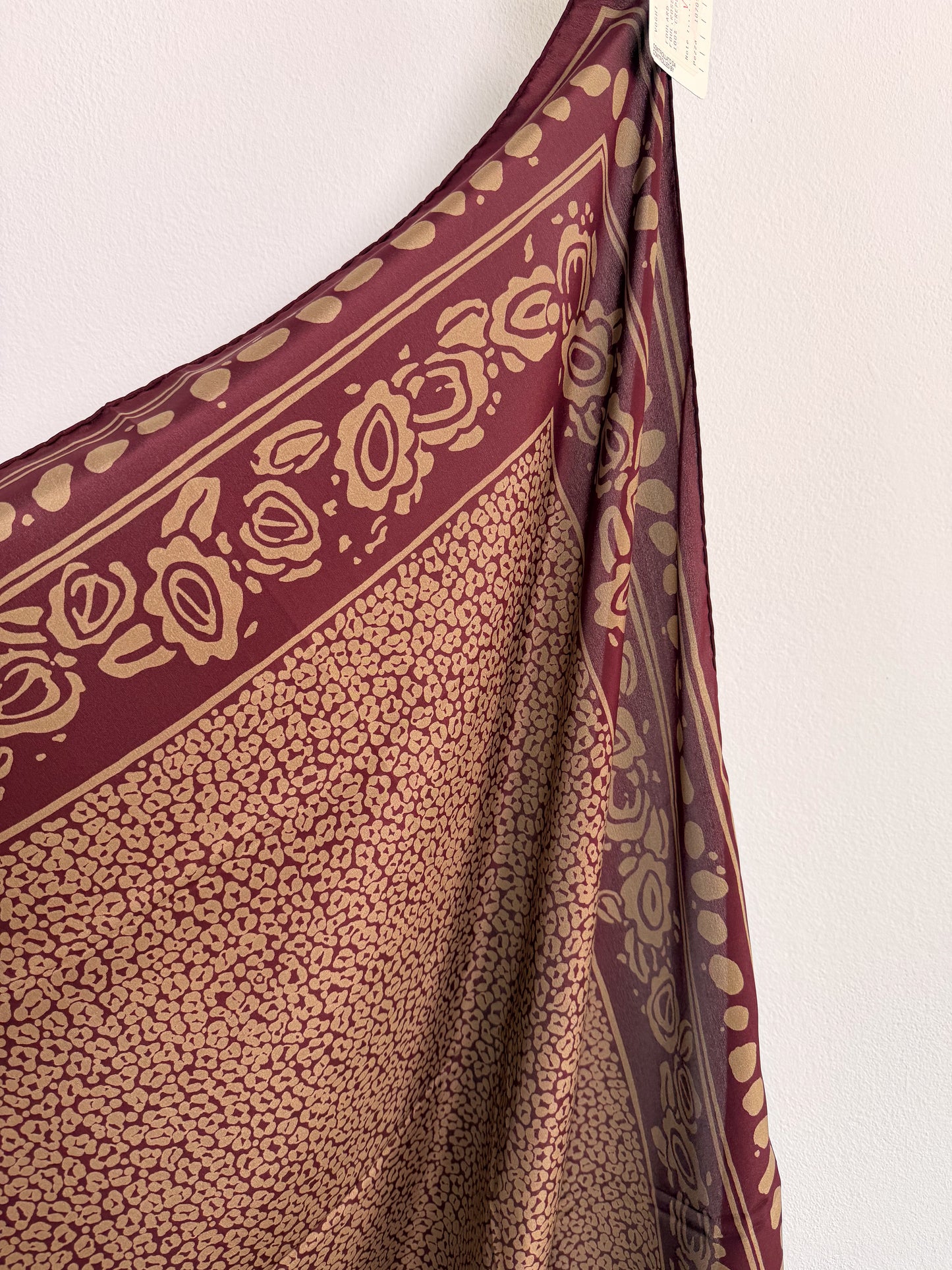 Stola foulard maxi in seta made in Italy mai indossata con cartellino
