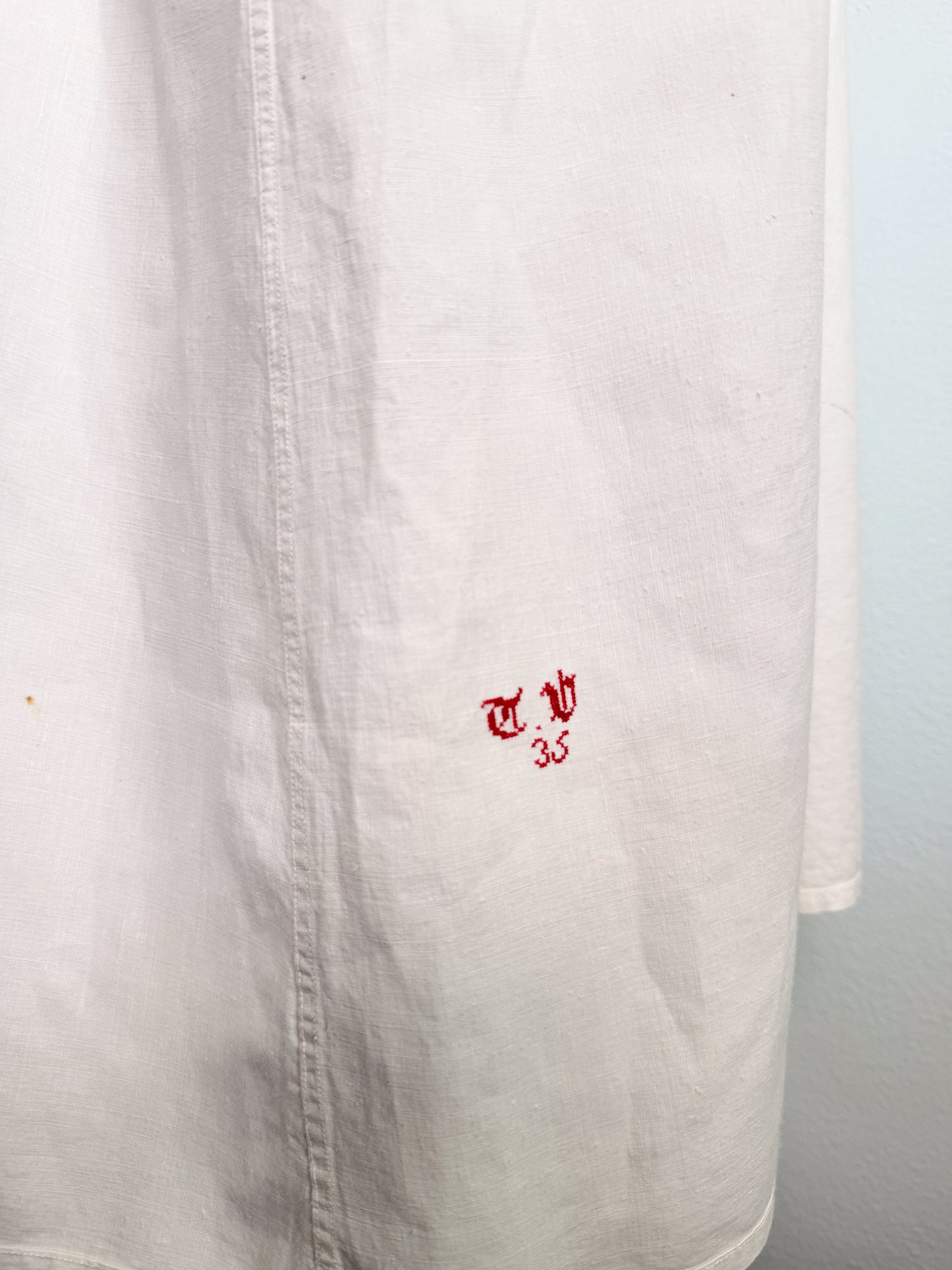 Abito in cotone antico bianco primi 900