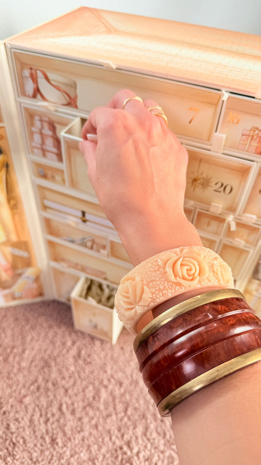 Bracciale Bangle in metallo ottone e bachelite