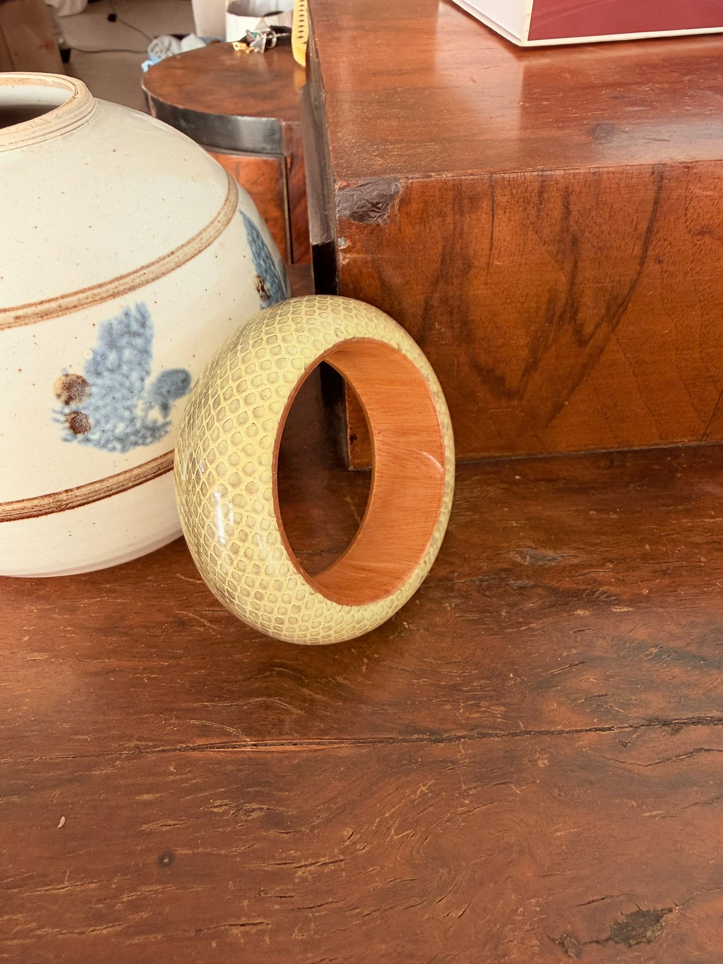 Bracciale Bangle in resina pelle pitone