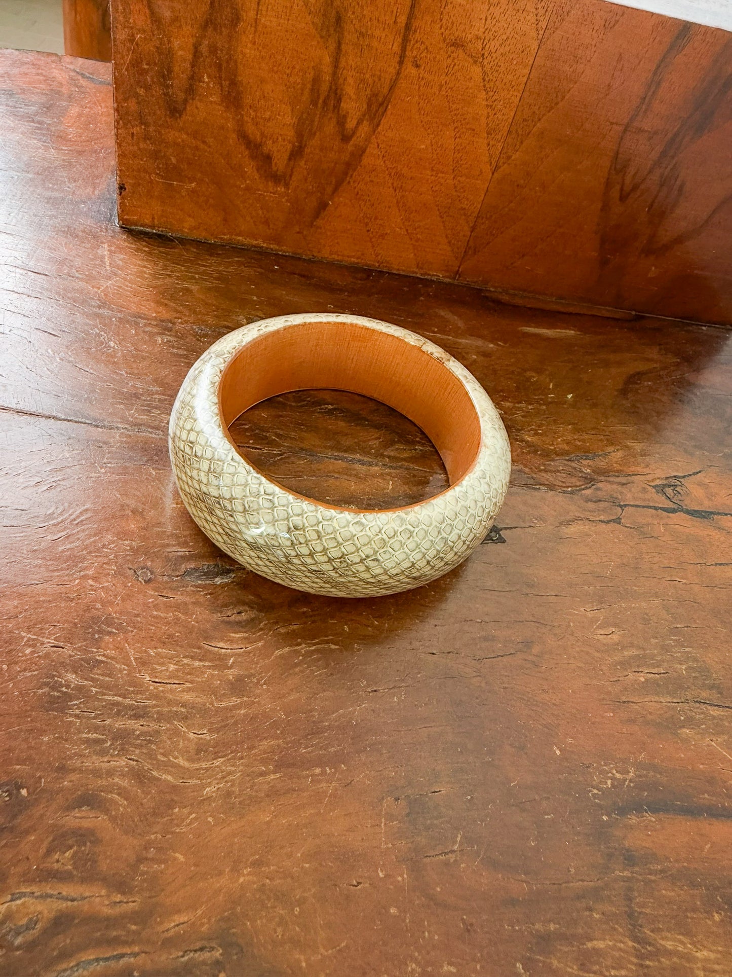 Bracciale Bangle in resina pelle pitone