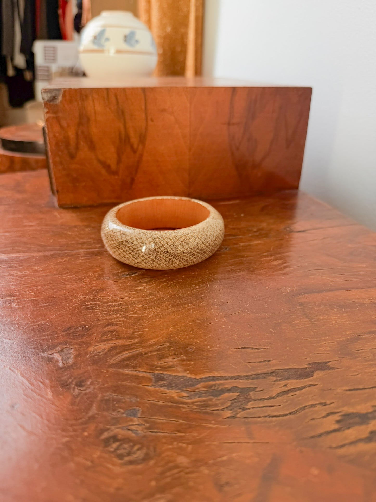 Bracciale Bangle in resina pelle pitone