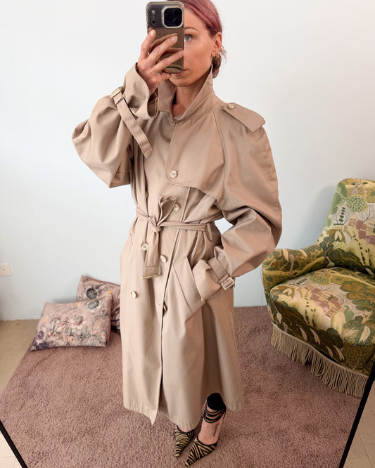 Trench doppiopetto Beige maschile