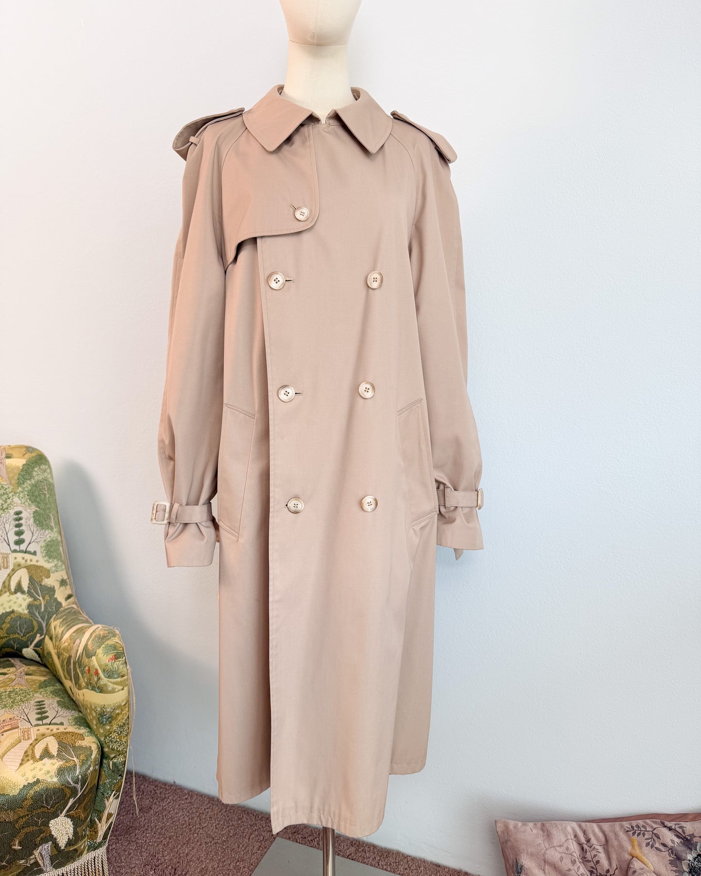 Trench doppiopetto Beige maschile
