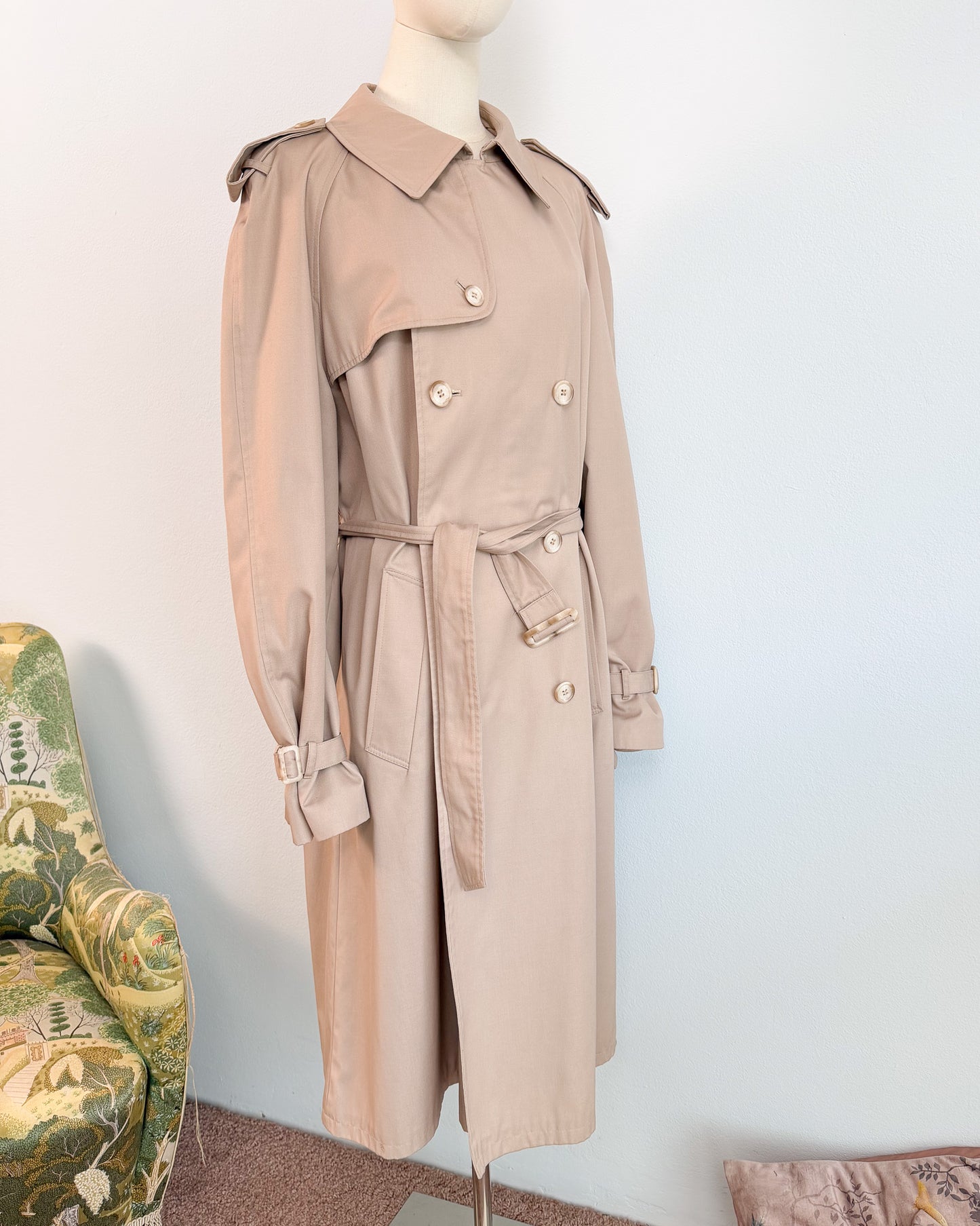Trench doppiopetto Beige maschile