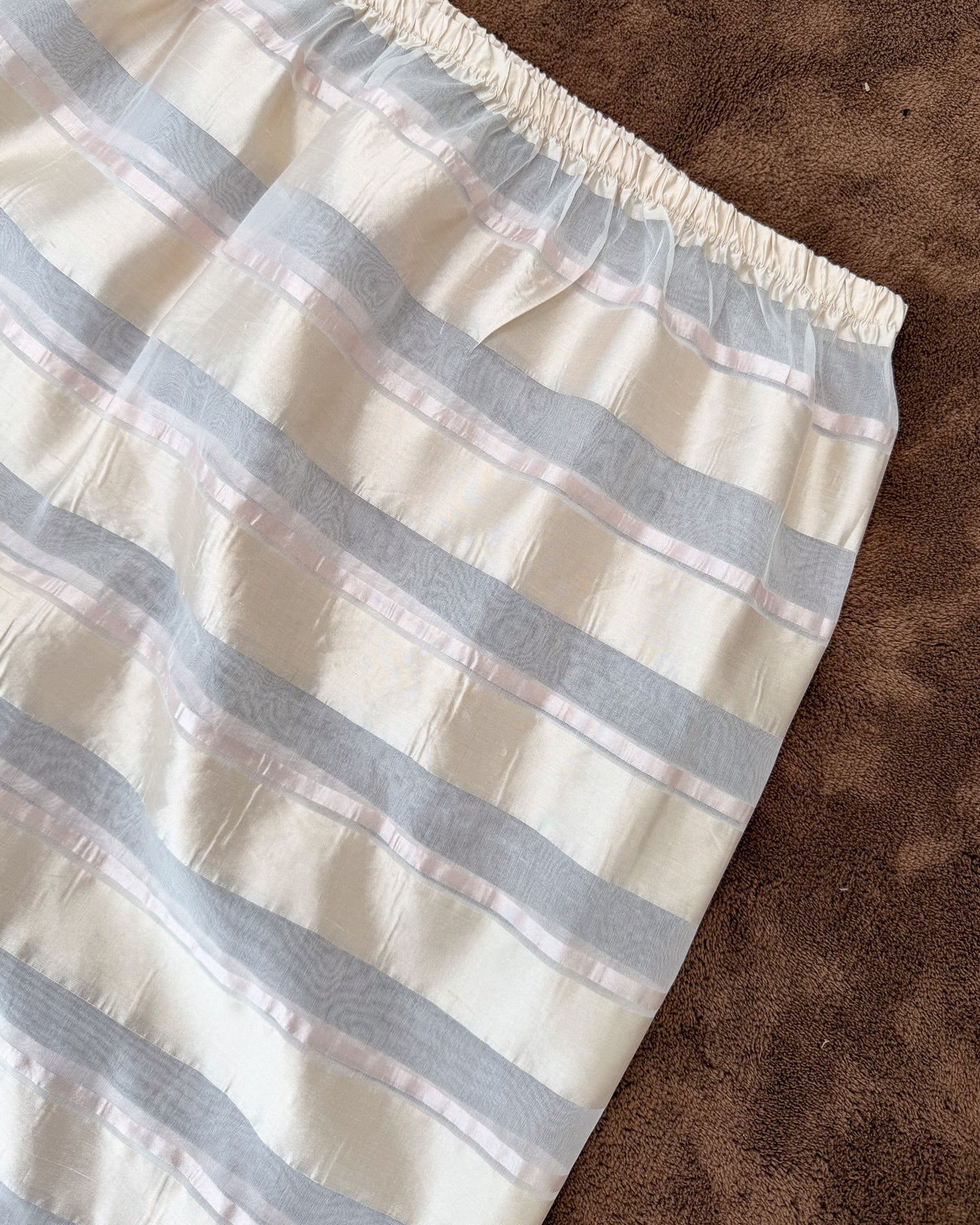 Gonna In seta a righe effetto sheer by Montanaro Vintage