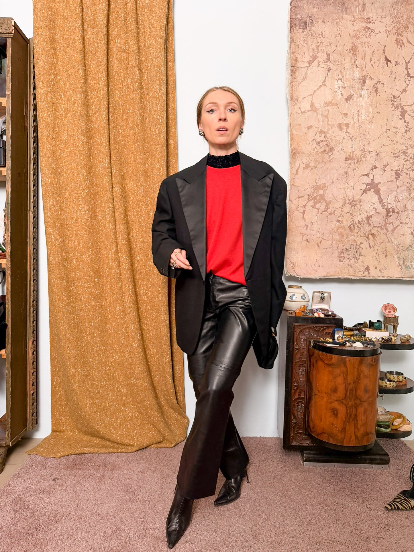 Pantaloni in pelle neri