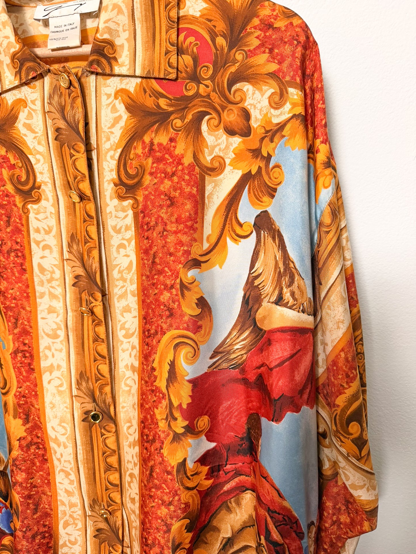 Camicia Genny in seta stampata