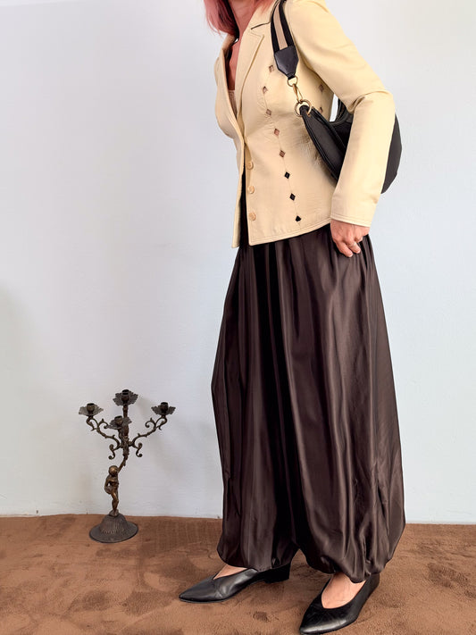 Pantaloni balloon in lana e seta collezione Montanaro Vintage