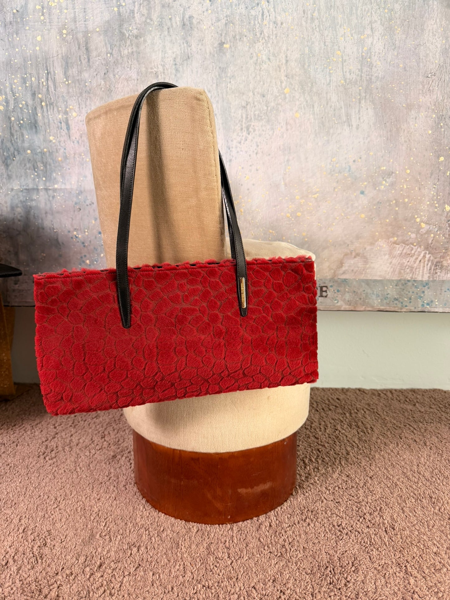 Borsa in pelle firmata Roberto Cavalli baguette grande