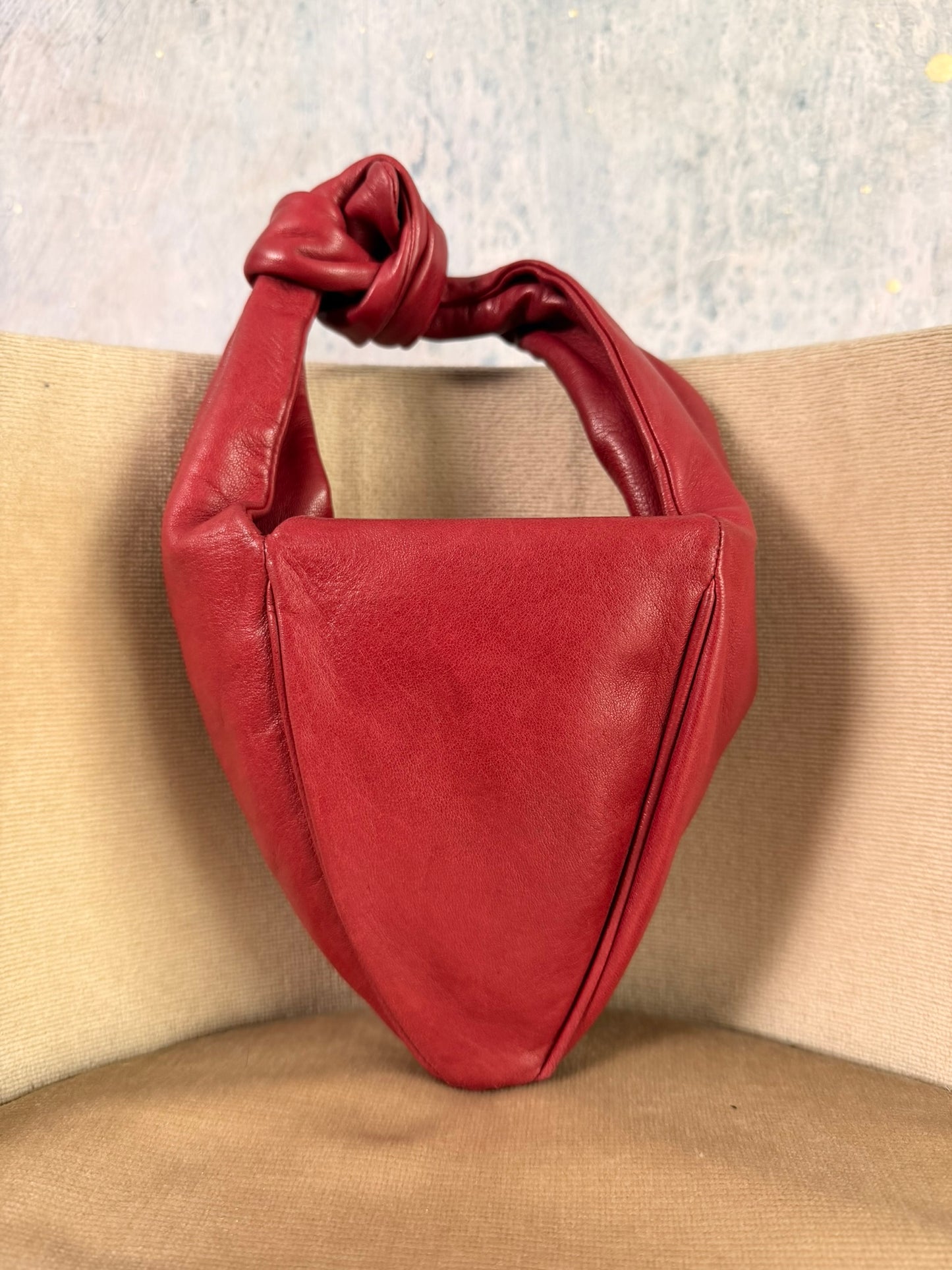 Borsa in nappa firmata Romeo Gigli fine anni 80