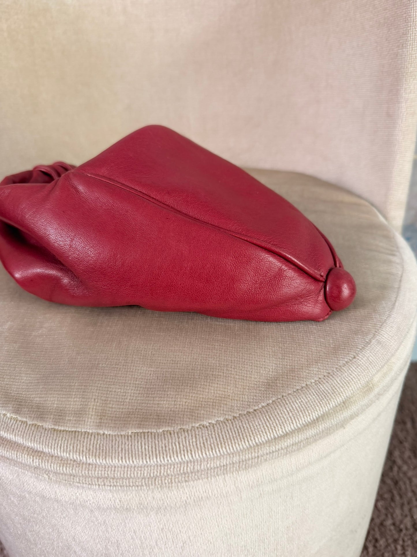 Borsa in nappa firmata Romeo Gigli fine anni 80