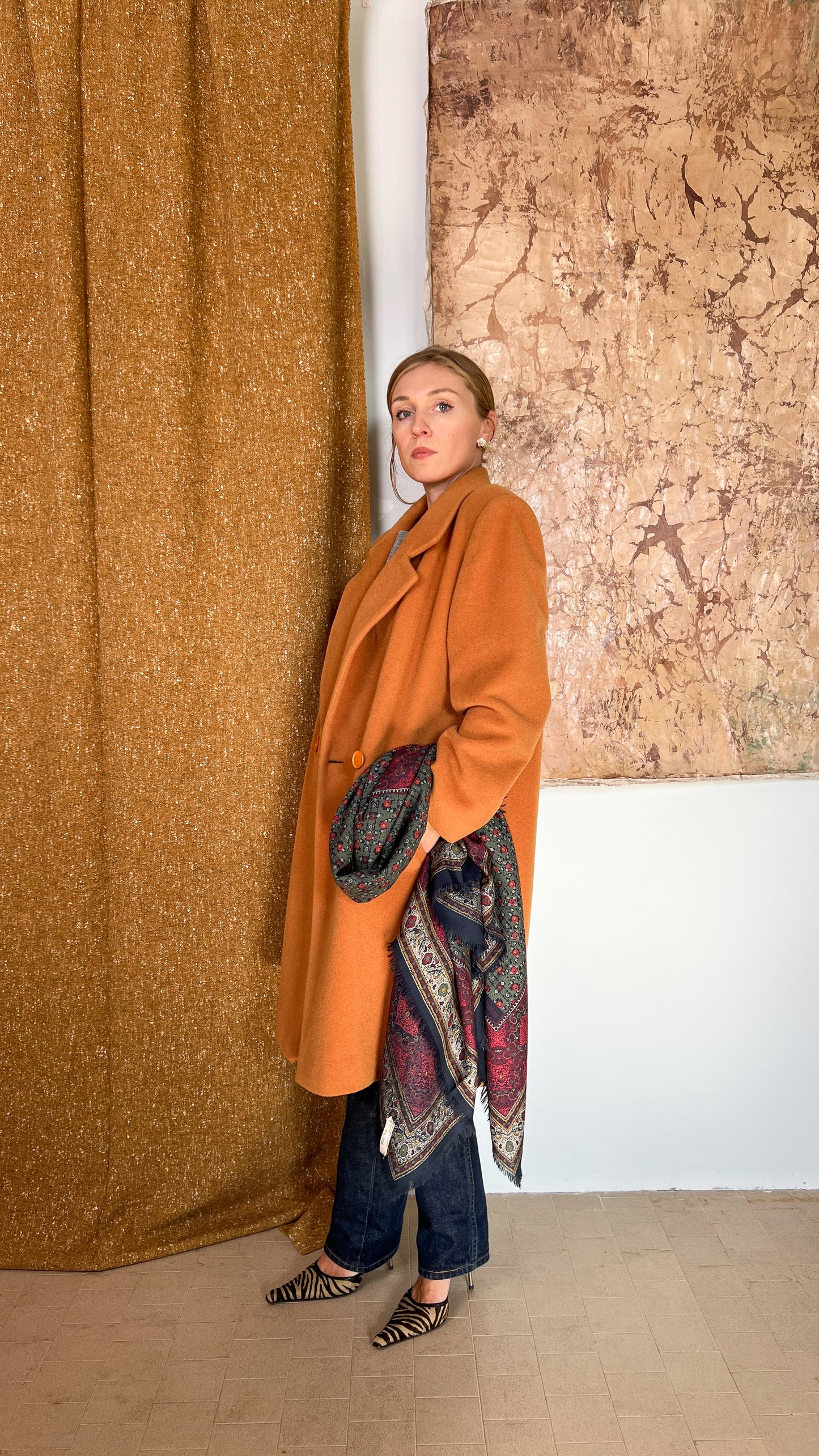 Maxi Foulard in cachemere e seta firmato Mila Shon