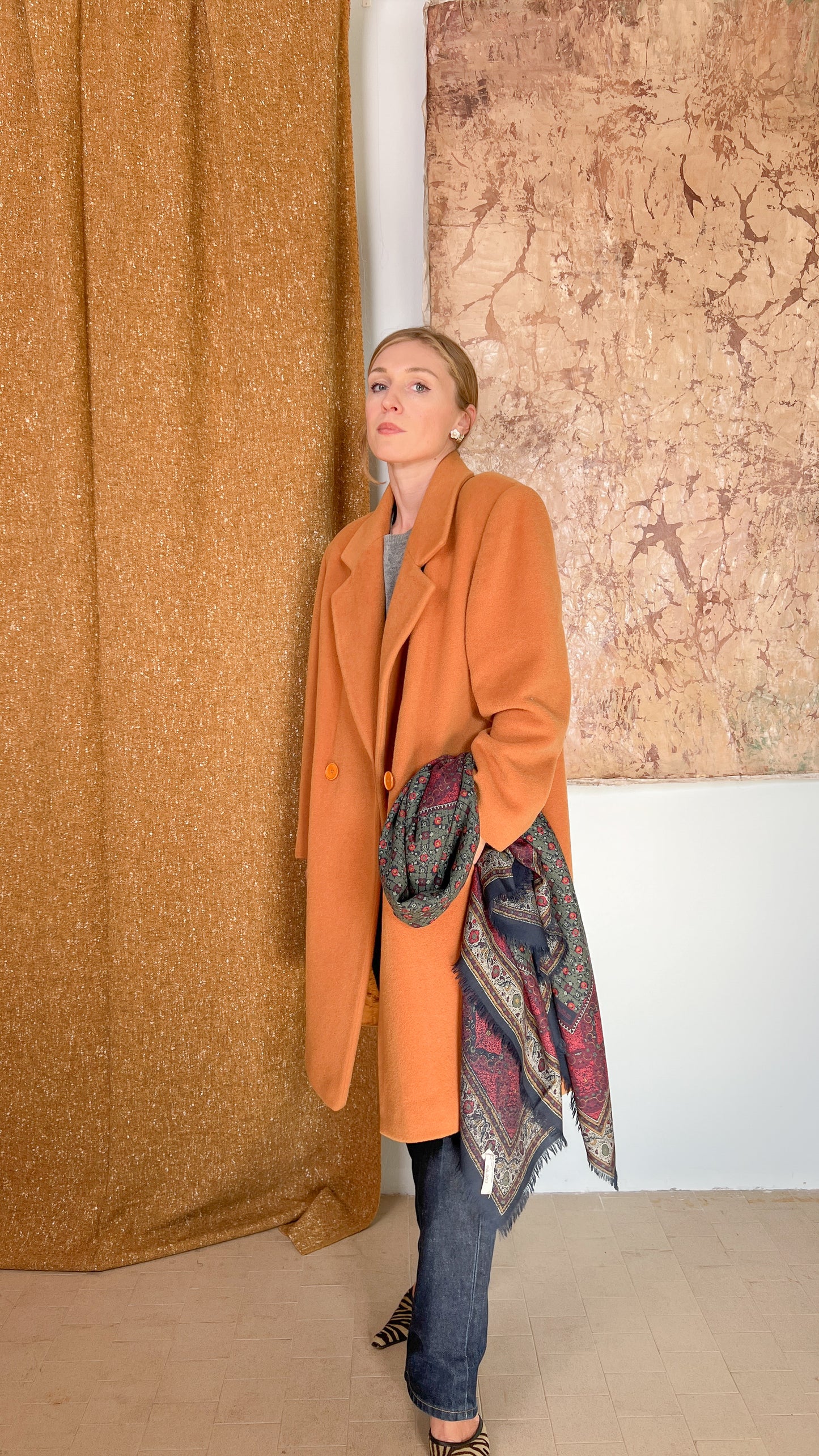 Cappotto Fiorella Rubino e Mila Shon in Mohair e lana