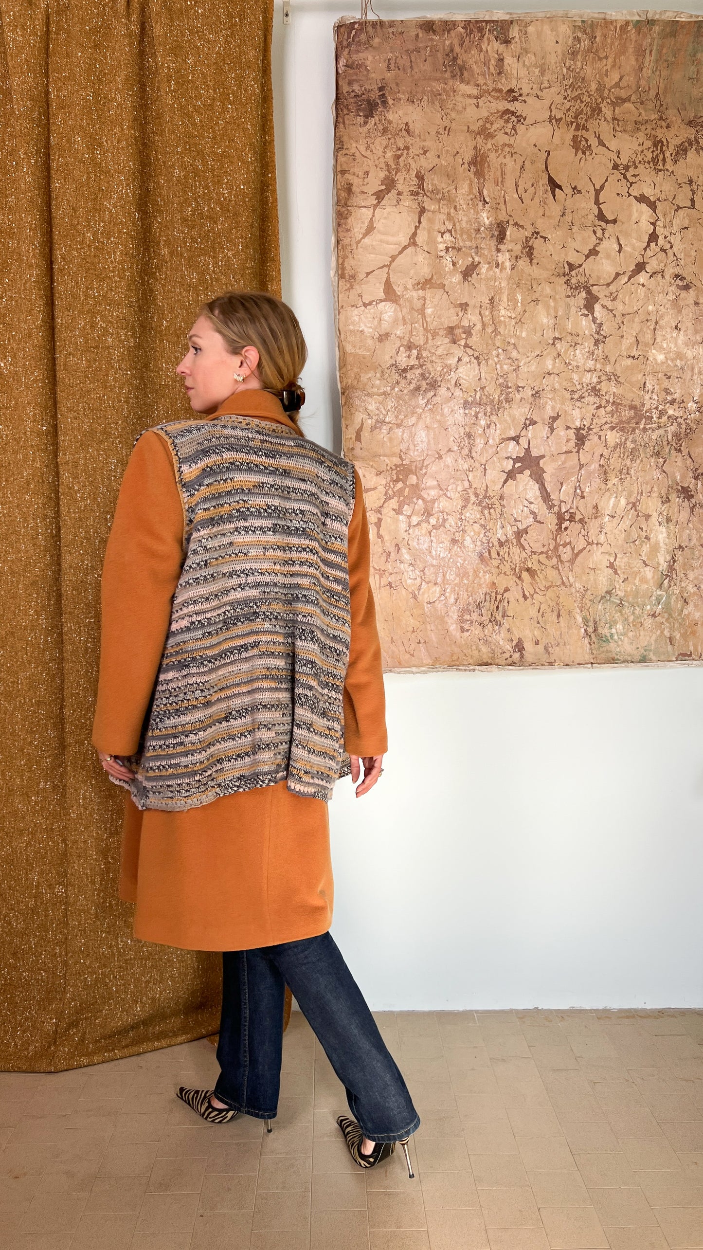 Cappotto Fiorella Rubino e Mila Shon in Mohair e lana