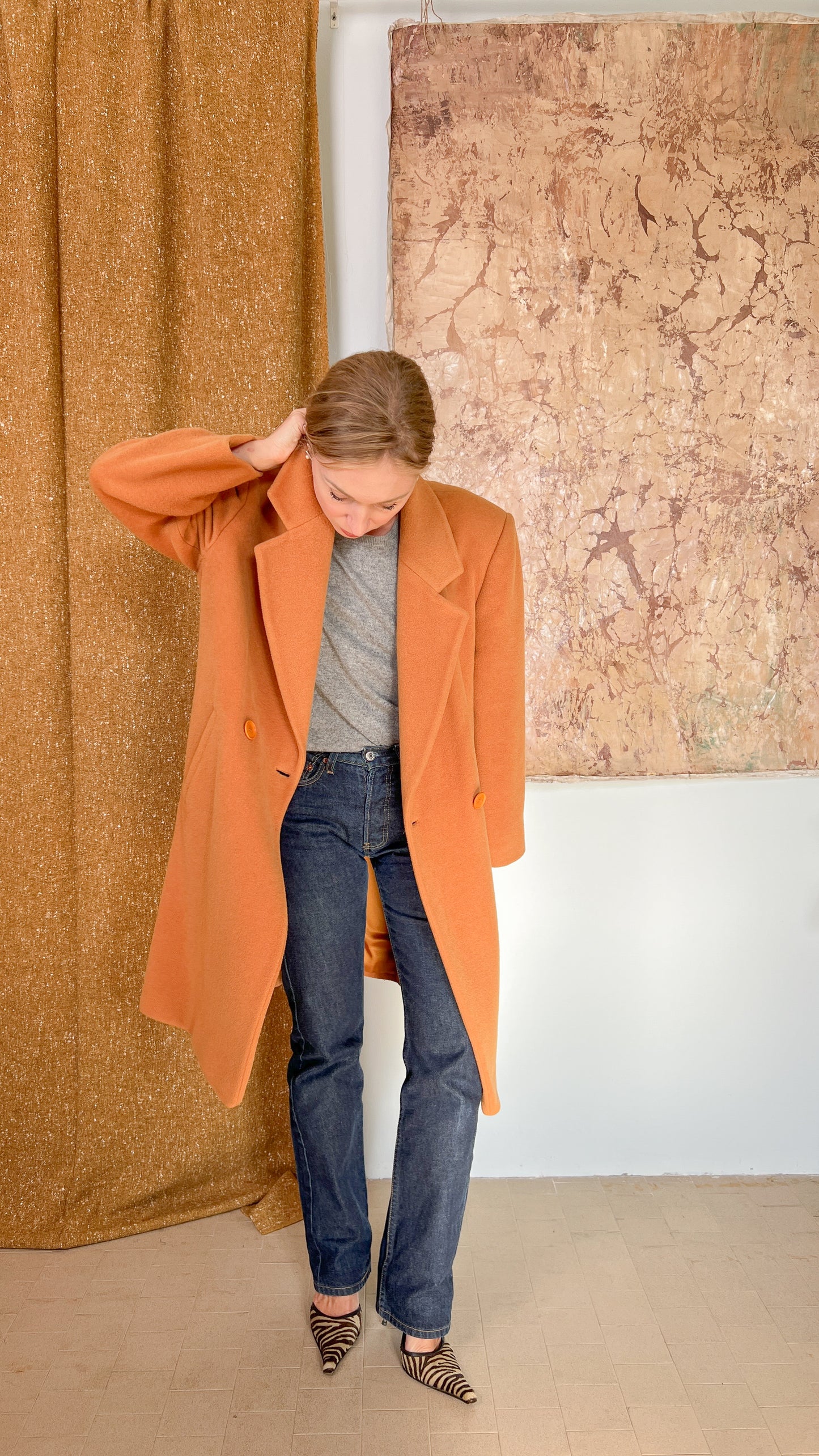 Cappotto Fiorella Rubino e Mila Shon in Mohair e lana