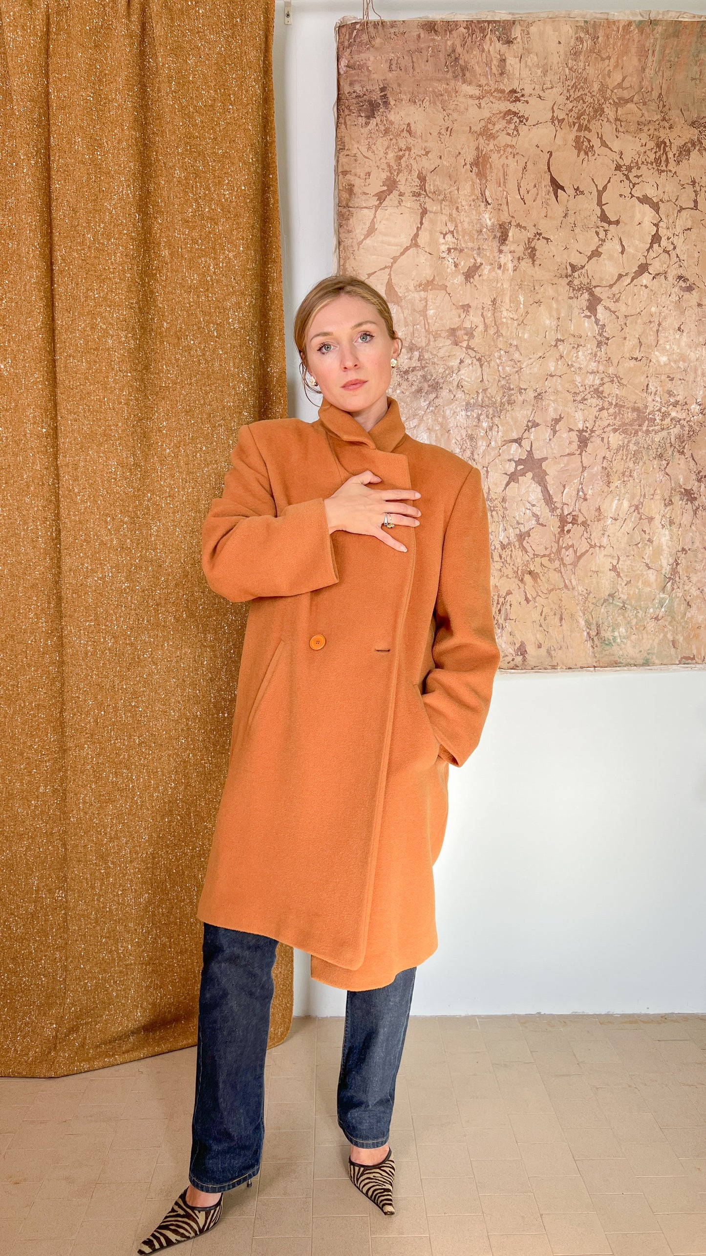 Cappotto Fiorella Rubino e Mila Shon in Mohair e lana