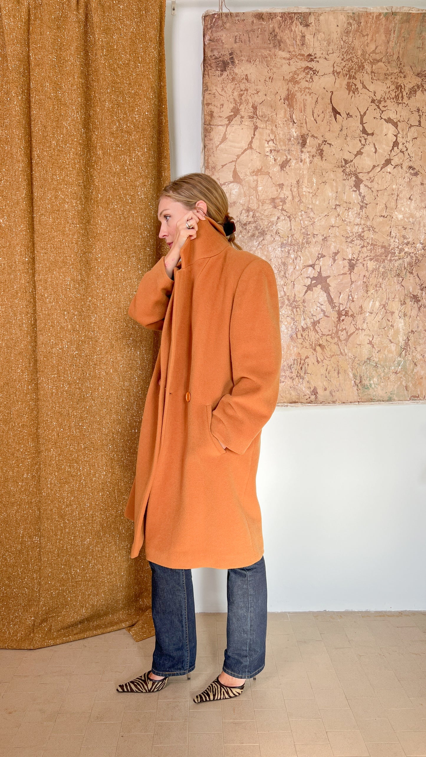 Cappotto Fiorella Rubino e Mila Shon in Mohair e lana