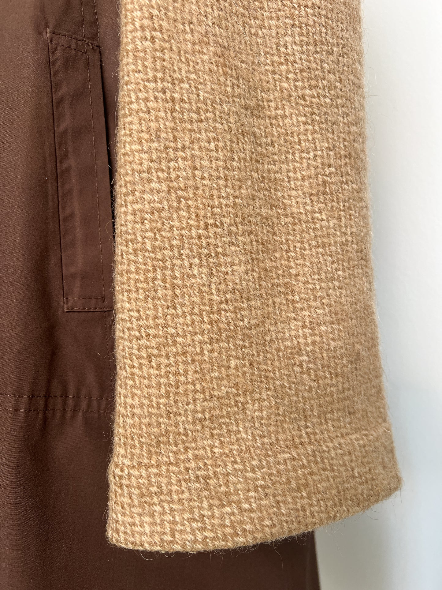 Cappotto anni 70 firmato " Casor" in lana con gilet removibile