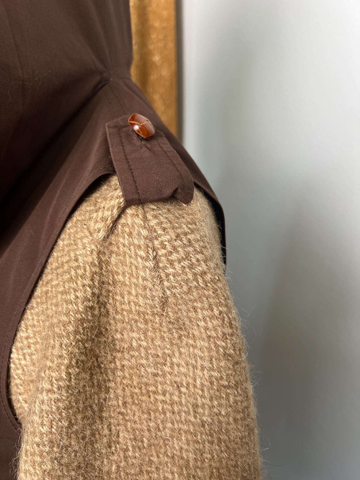 Cappotto anni 70 firmato " Casor" in lana con gilet removibile