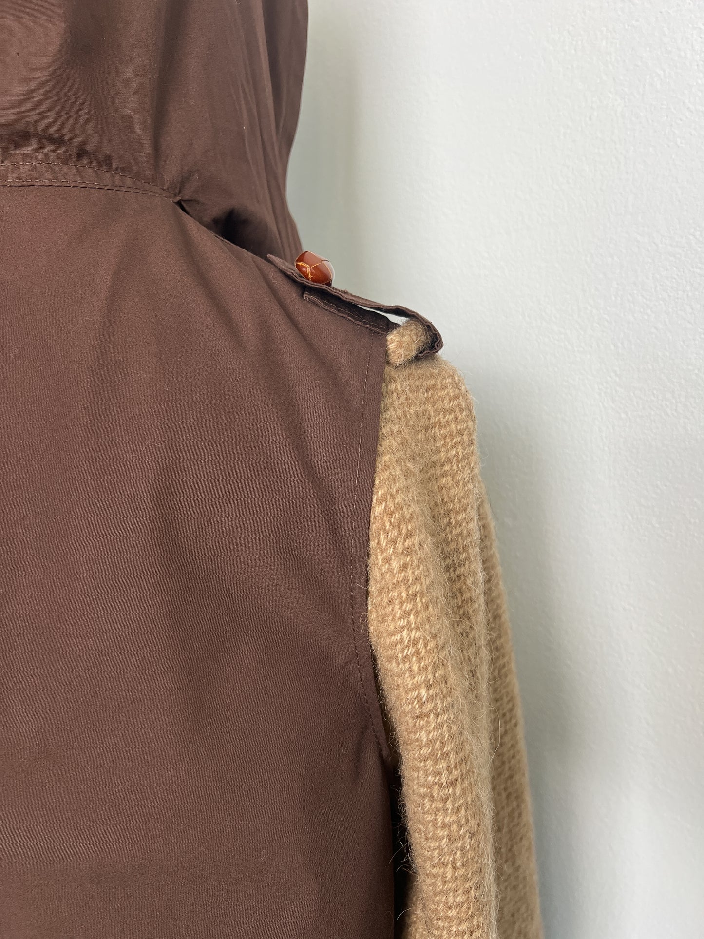 Cappotto anni 70 firmato " Casor" in lana con gilet removibile