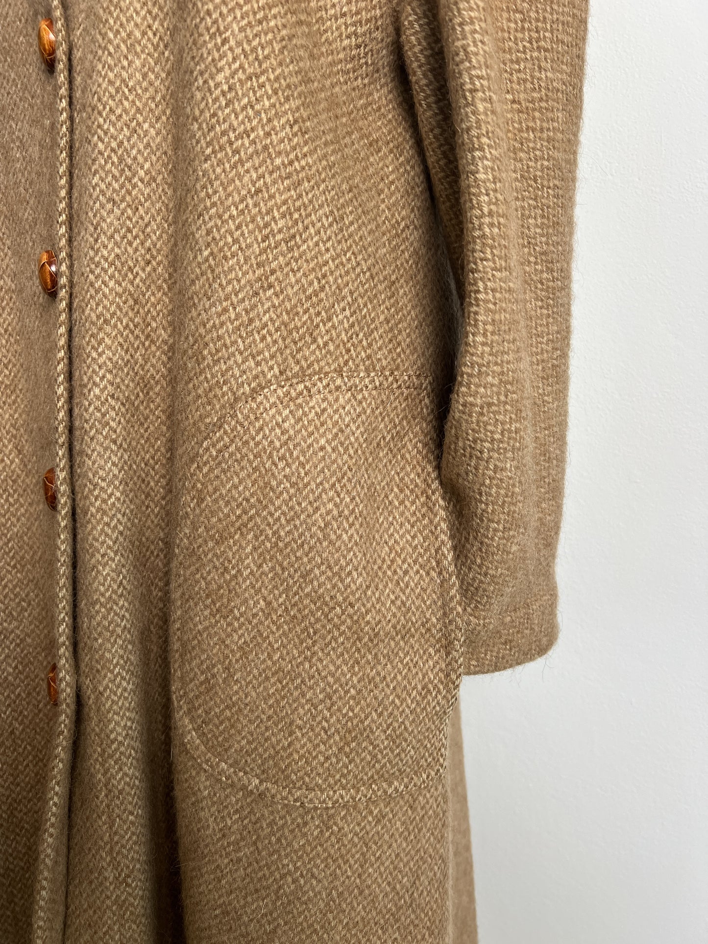 Cappotto anni 70 firmato " Casor" in lana con gilet removibile