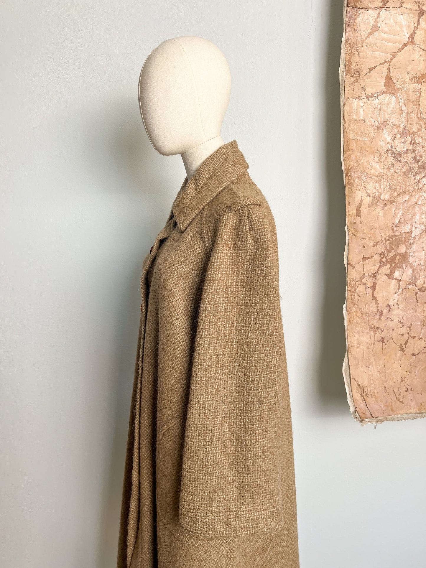 Cappotto anni 70 firmato " Casor" in lana con gilet removibile