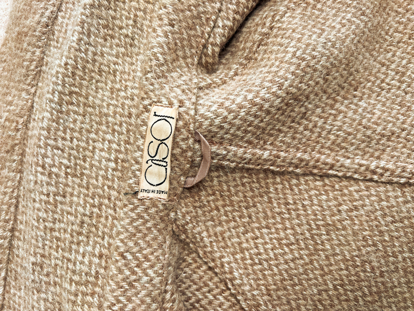 Cappotto anni 70 firmato " Casor" in lana con gilet removibile