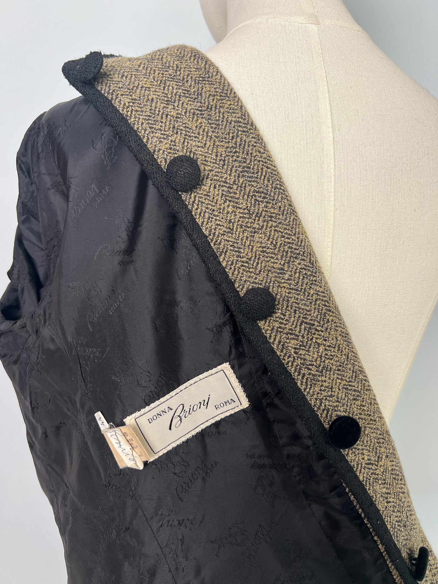 Giacca Brioni Roma girocollo in lana e cachemere spigato