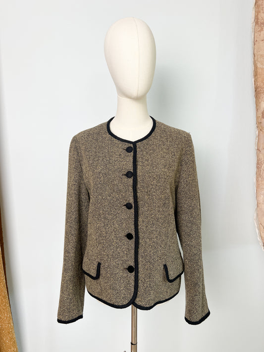 Giacca Brioni Roma girocollo in lana e cachemere spigato