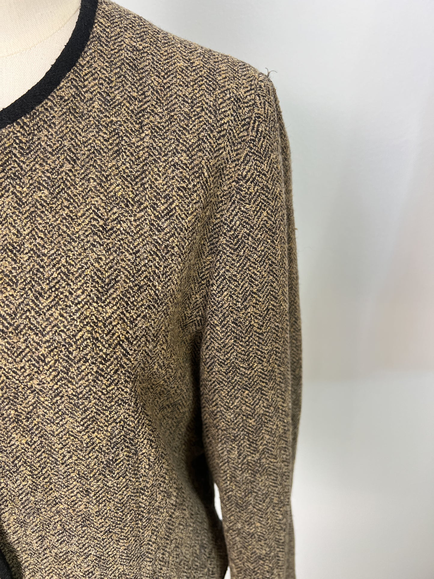 Giacca Brioni Roma girocollo in lana e cachemere spigato