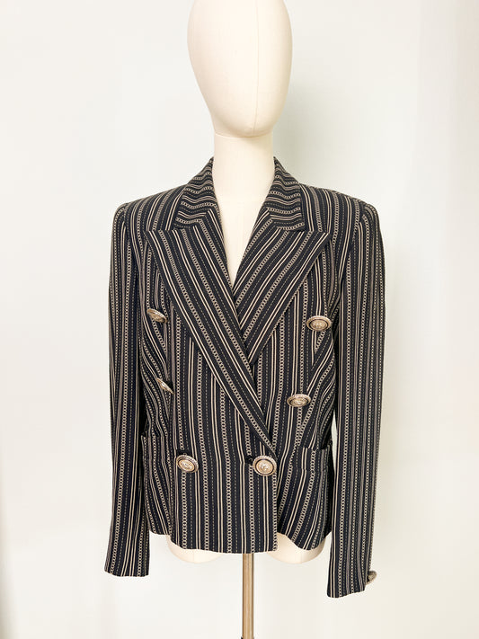 Giacca Versus Gianni Versace doppio petto con bottoni in metallo con leone