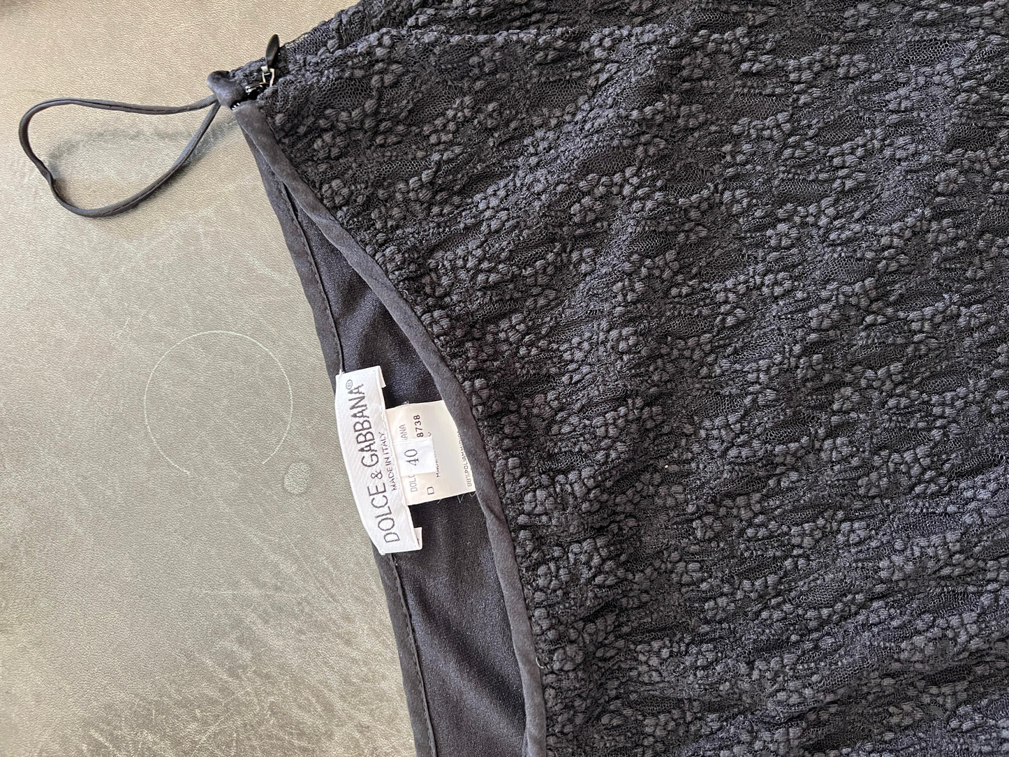Gonna Dolce&Gabbana in jersey e tulle trama pizzo elasticizzata