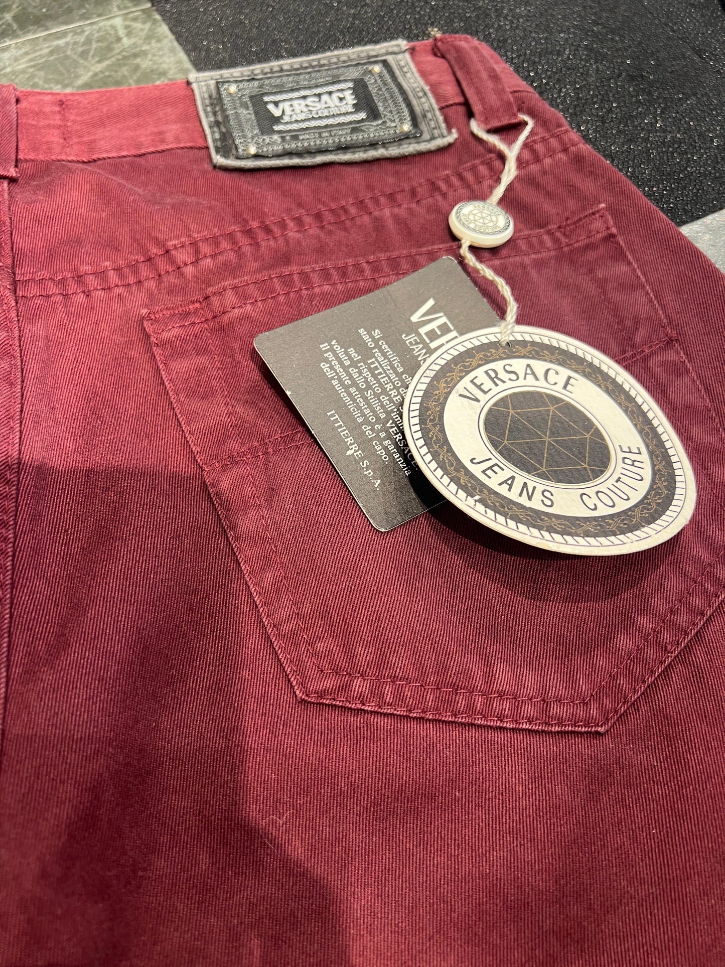 Pantaloni Versace uomo nuovi con cartellino vintage bordeaux