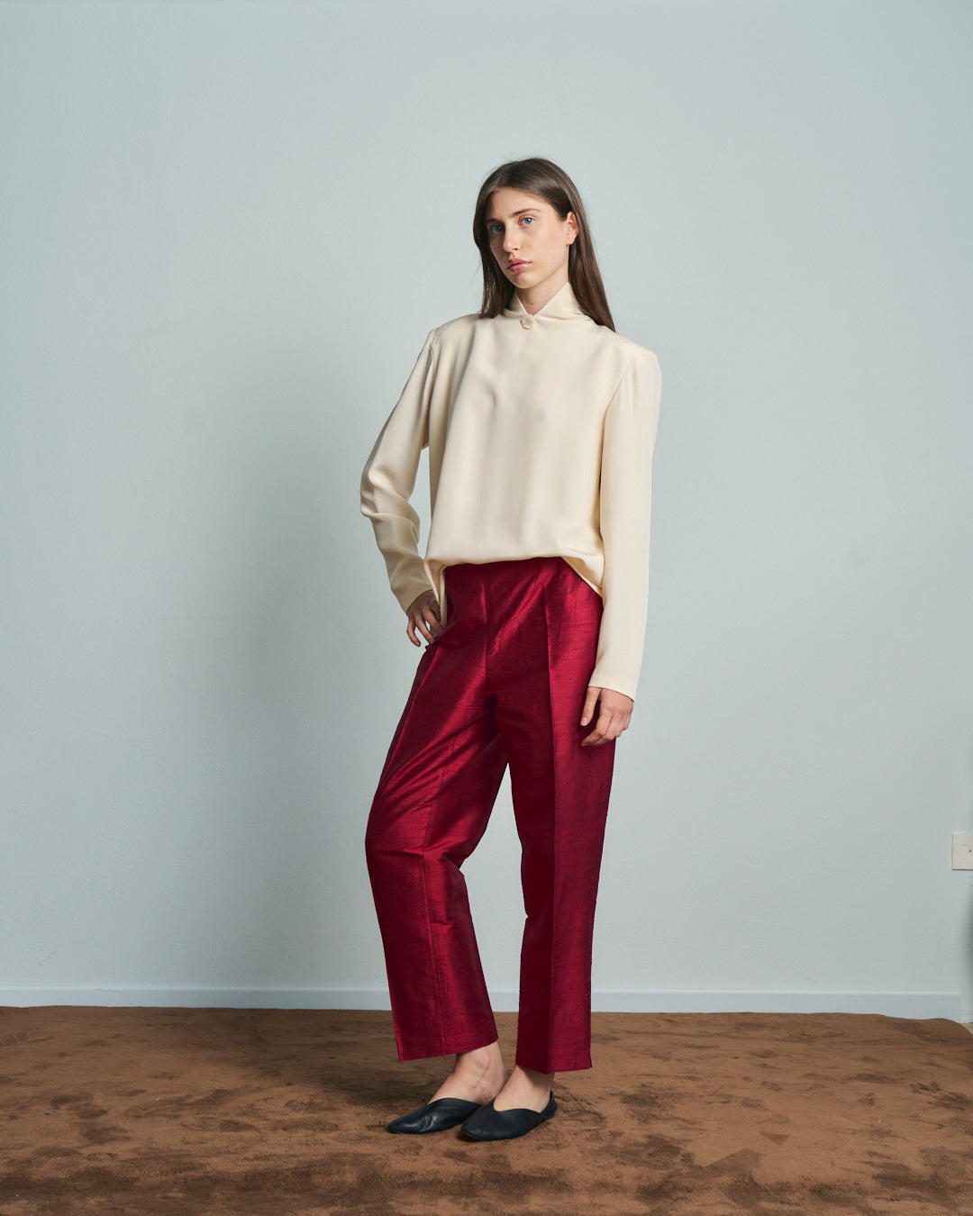 Pantalone GIGLI in pura seta