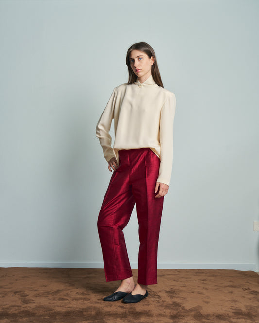 Pantalone GIGLI in pura seta