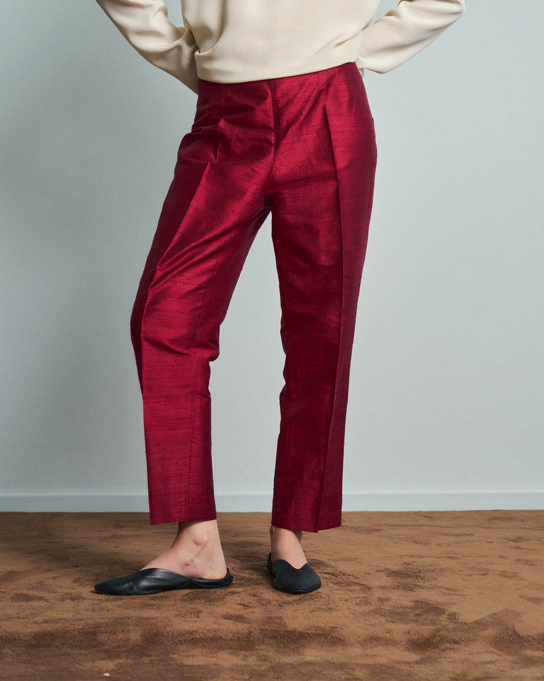 Pantalone GIGLI in pura seta